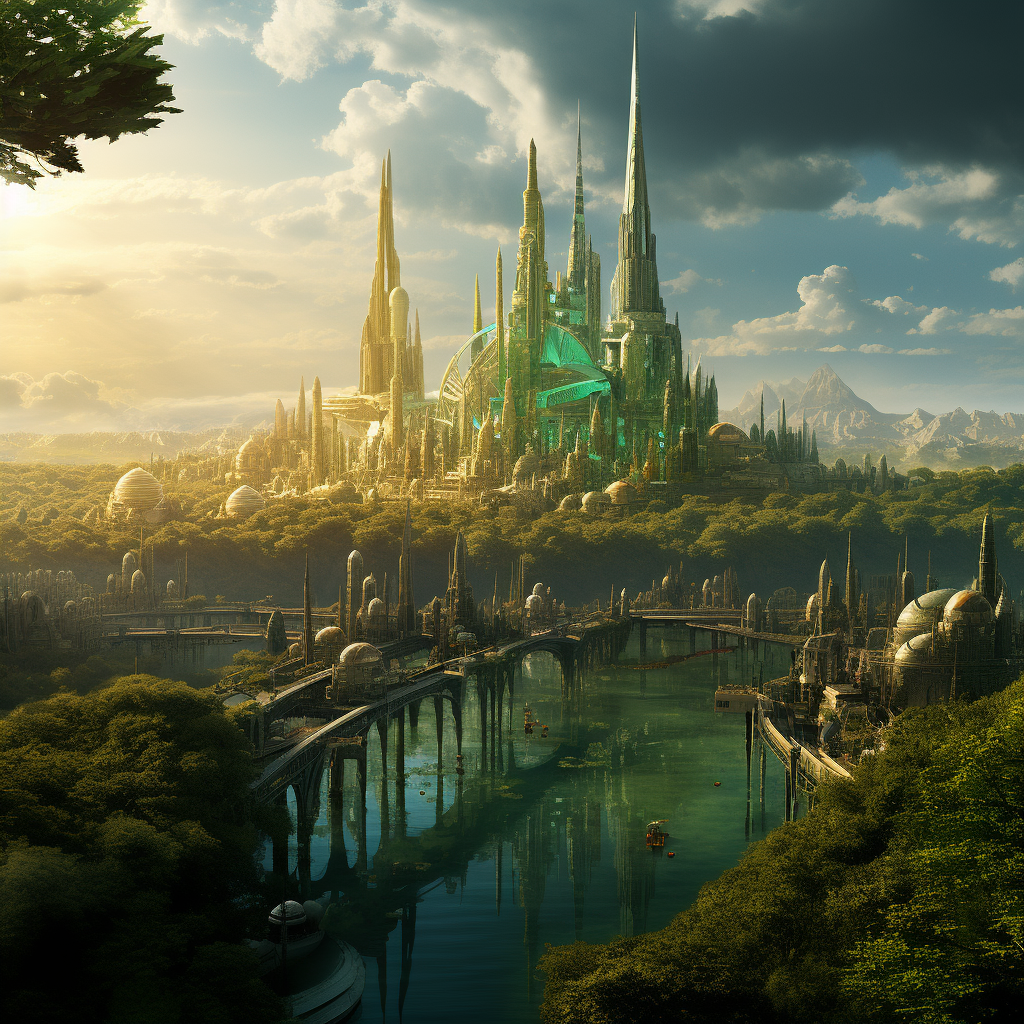 A beautiful view of the Emerald City