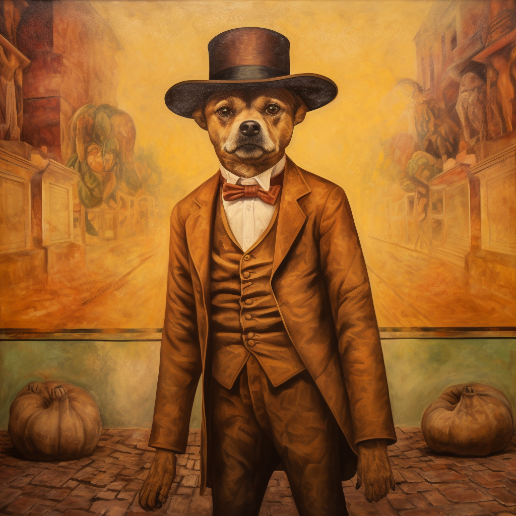 Emiliano Zapata as Dog in Mexican Revolution Mural