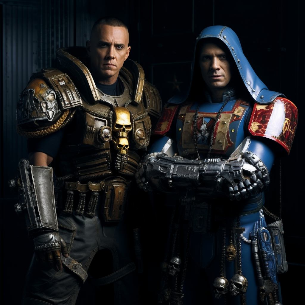 Eminem and The Rock as Space Marines