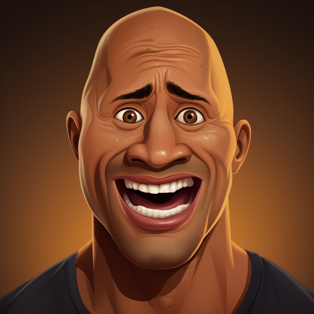 Cartoon image of Dwayne Johnson