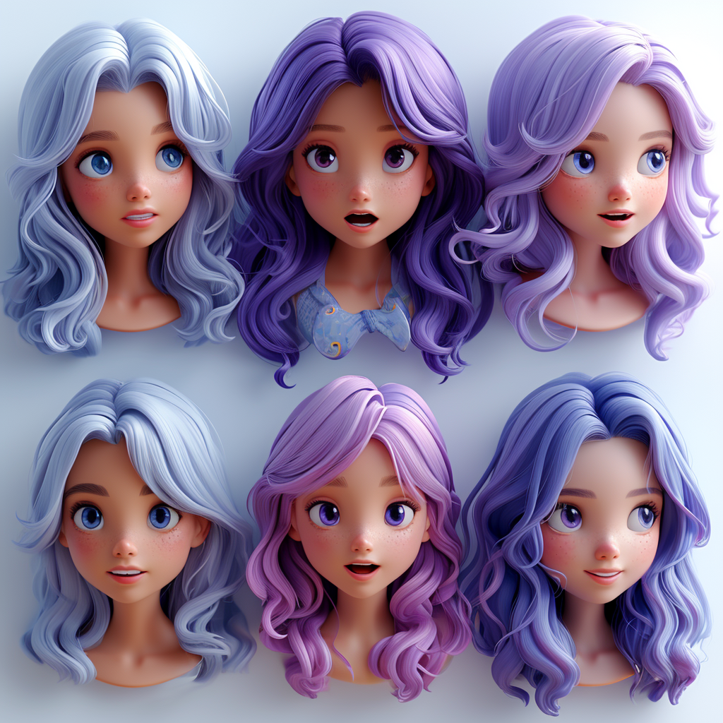 Purple Skin Mermaid Emojis