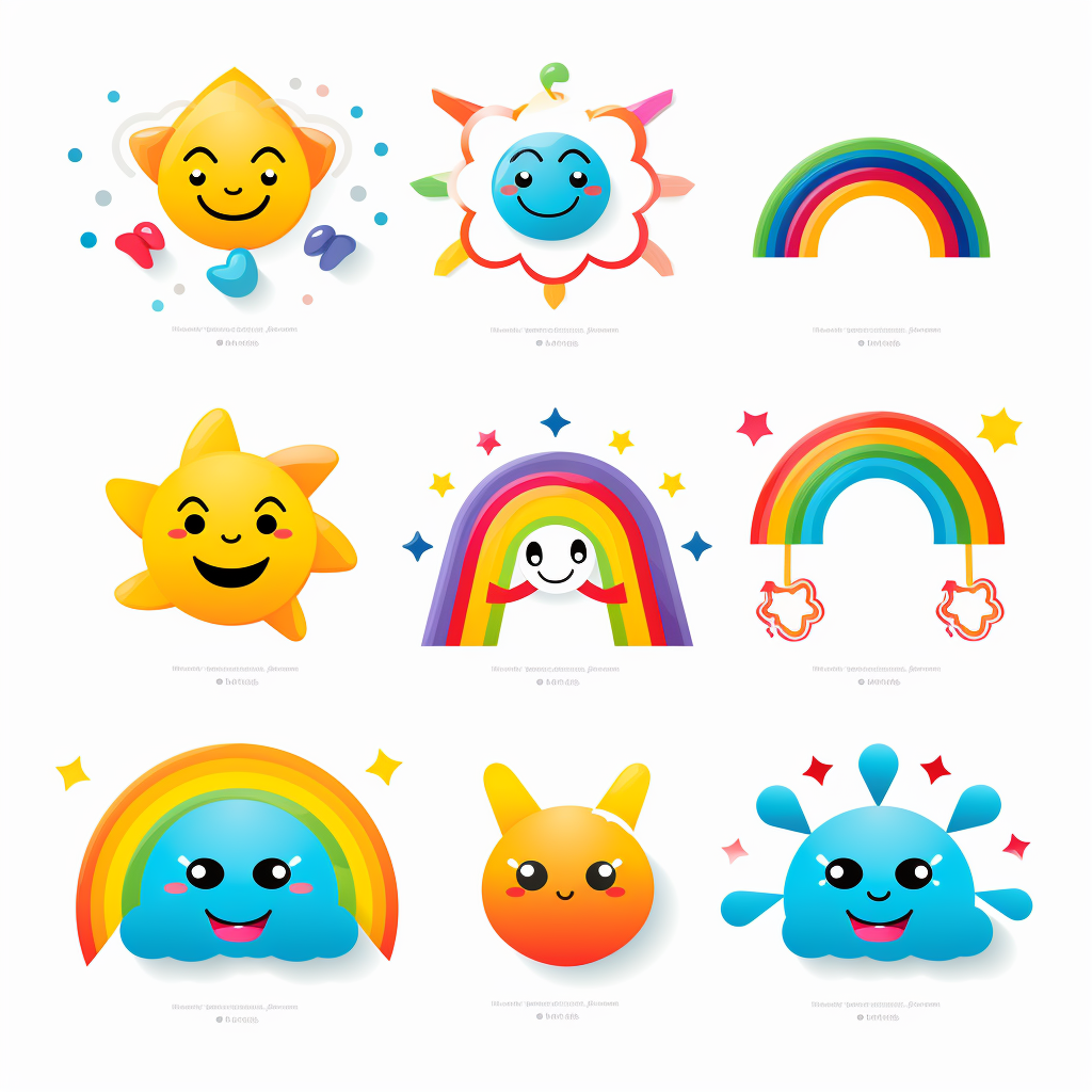 Vector logos promoting emotional education for kids