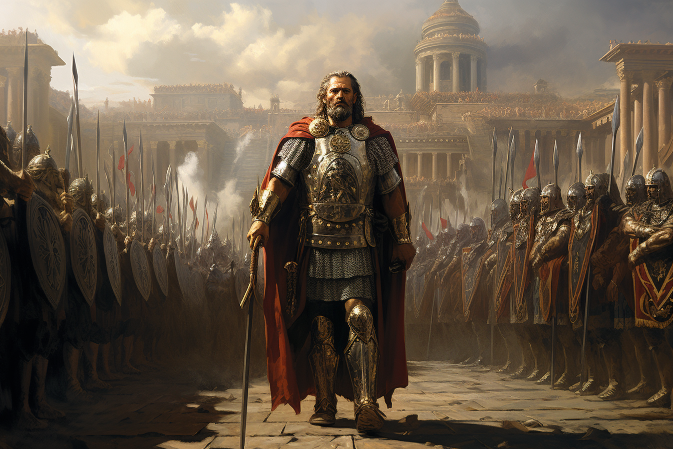 Emperor Avitus Enters Rome with Gallic Army