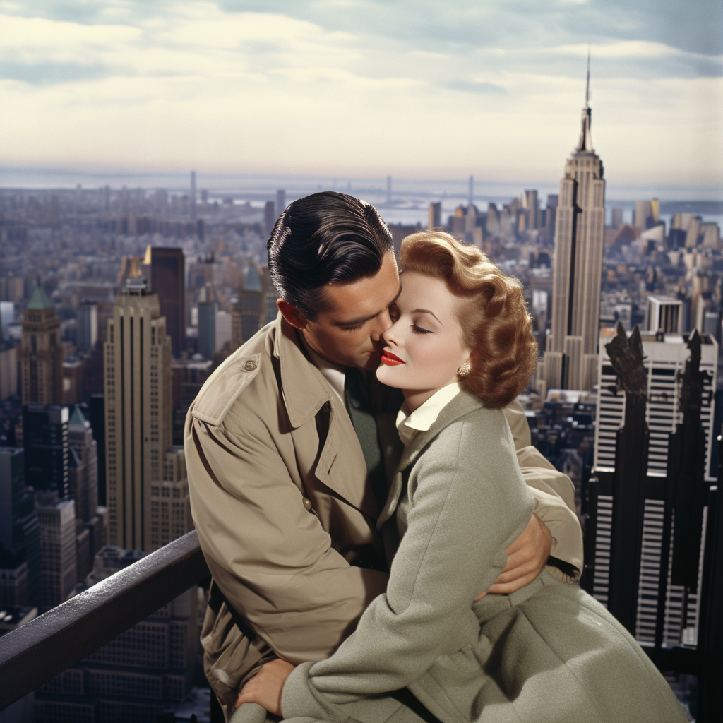 Cary Grant and Deborah Kerr on Empire State Building