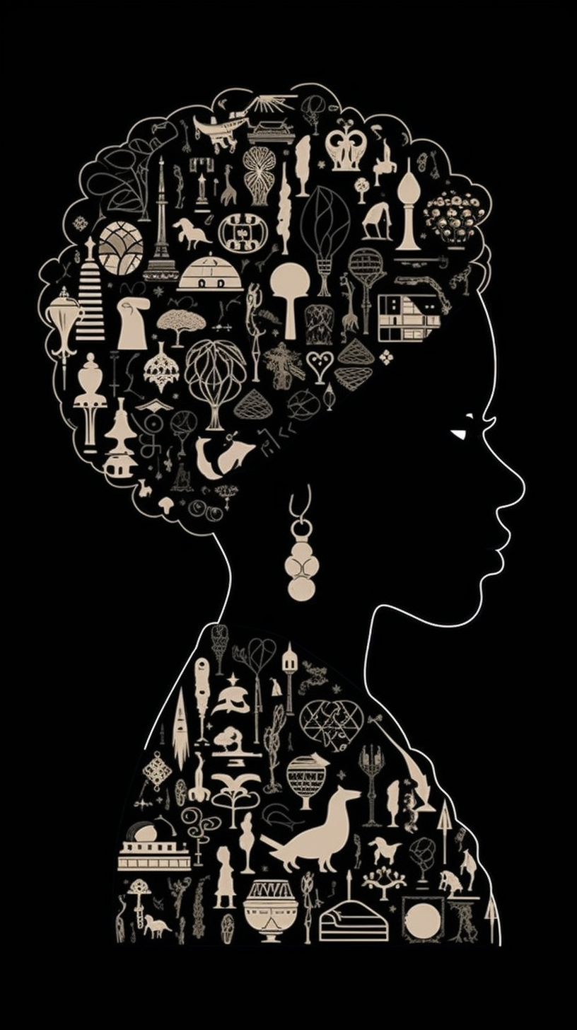 Empowered Black Woman Silhouette