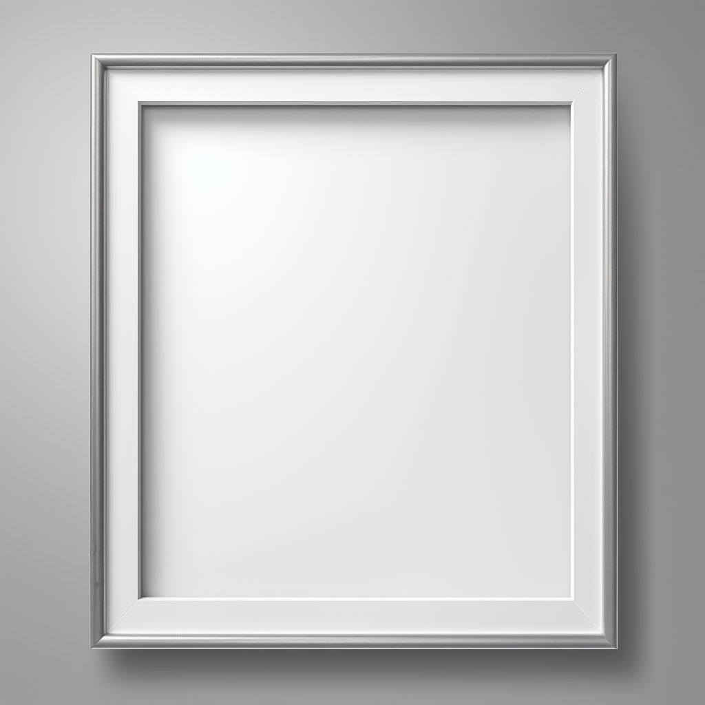 Empty photo frame on white background