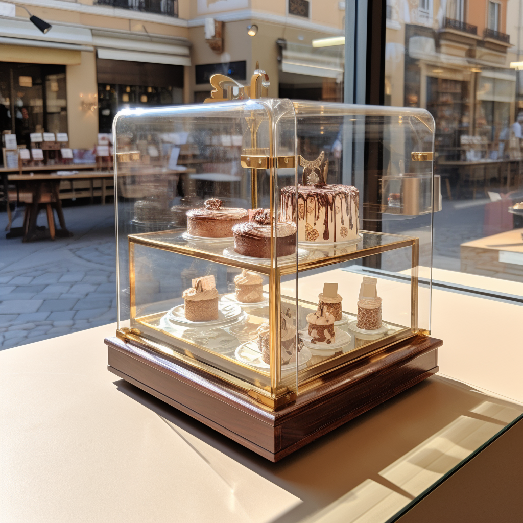 Transparent box in Pasticceria Marchesi