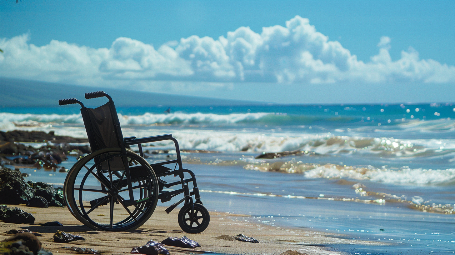 Wheelchair on Maui Beach