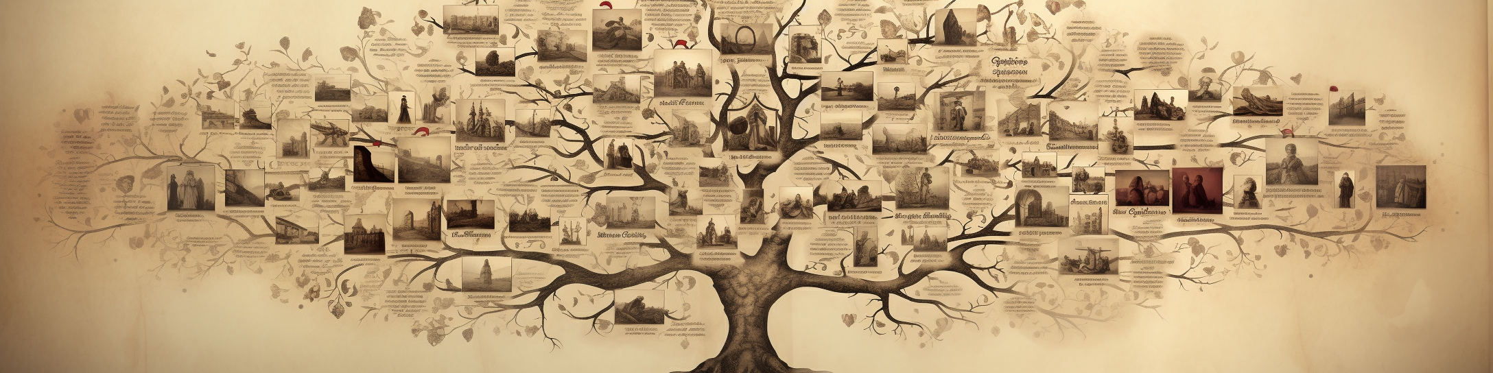 Vintage Family Tree Illustration