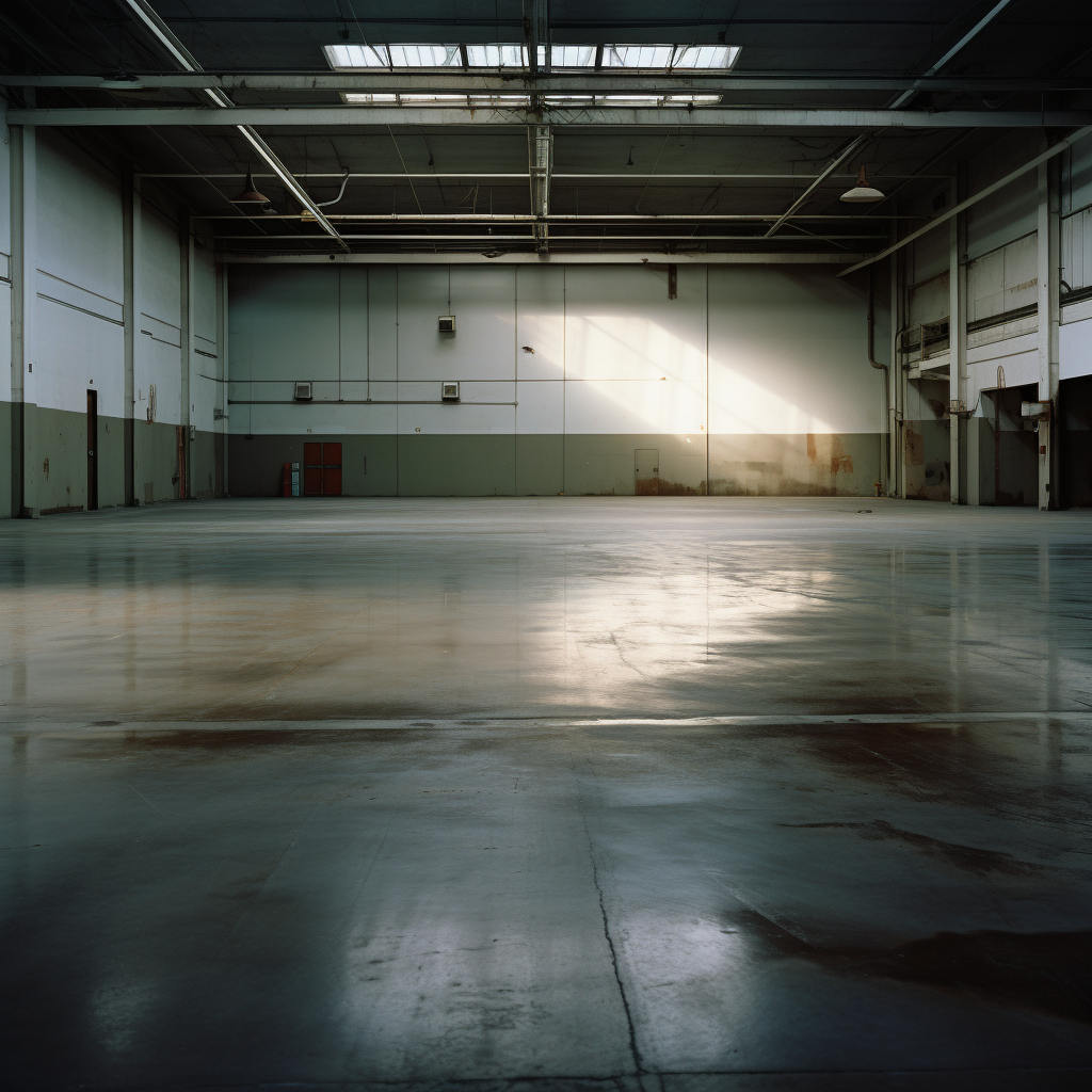 Empty hangar table with espresso machine