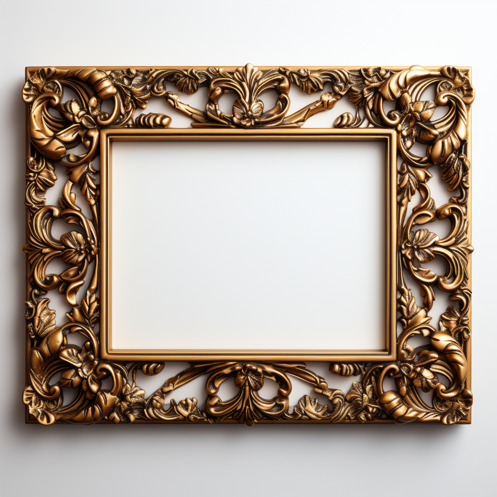 Empty Photo Frame with White Background