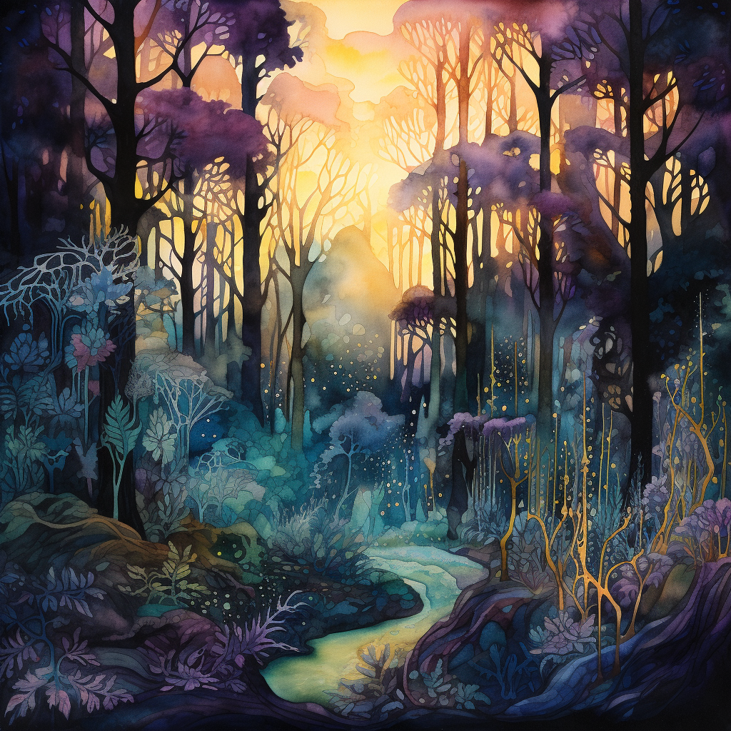 Enchanted Forest at Dawn Artwork