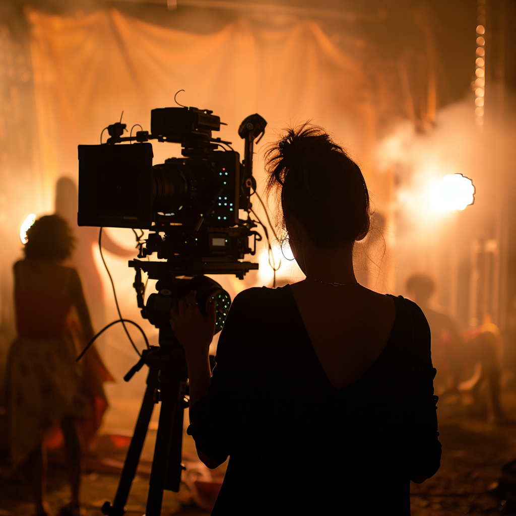 Leading Lady Filmmaking Silhouette Scene