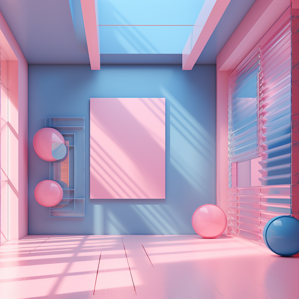 Energy efficiency in pink and blue