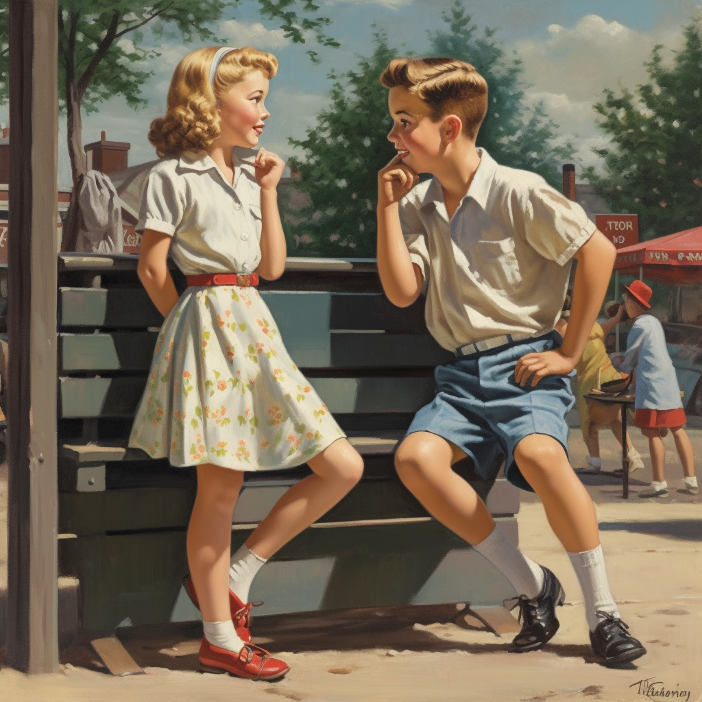 Enfants Style Arthur Sarnoff painting