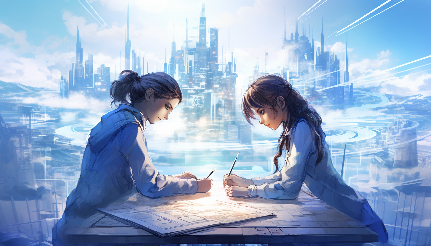 Two women engineers working on calculations