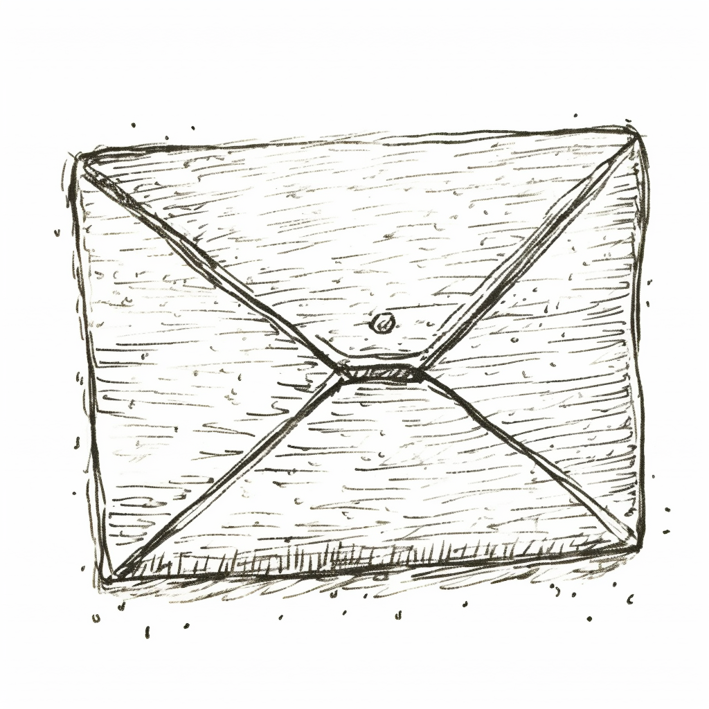 Rough sketch of an envelope