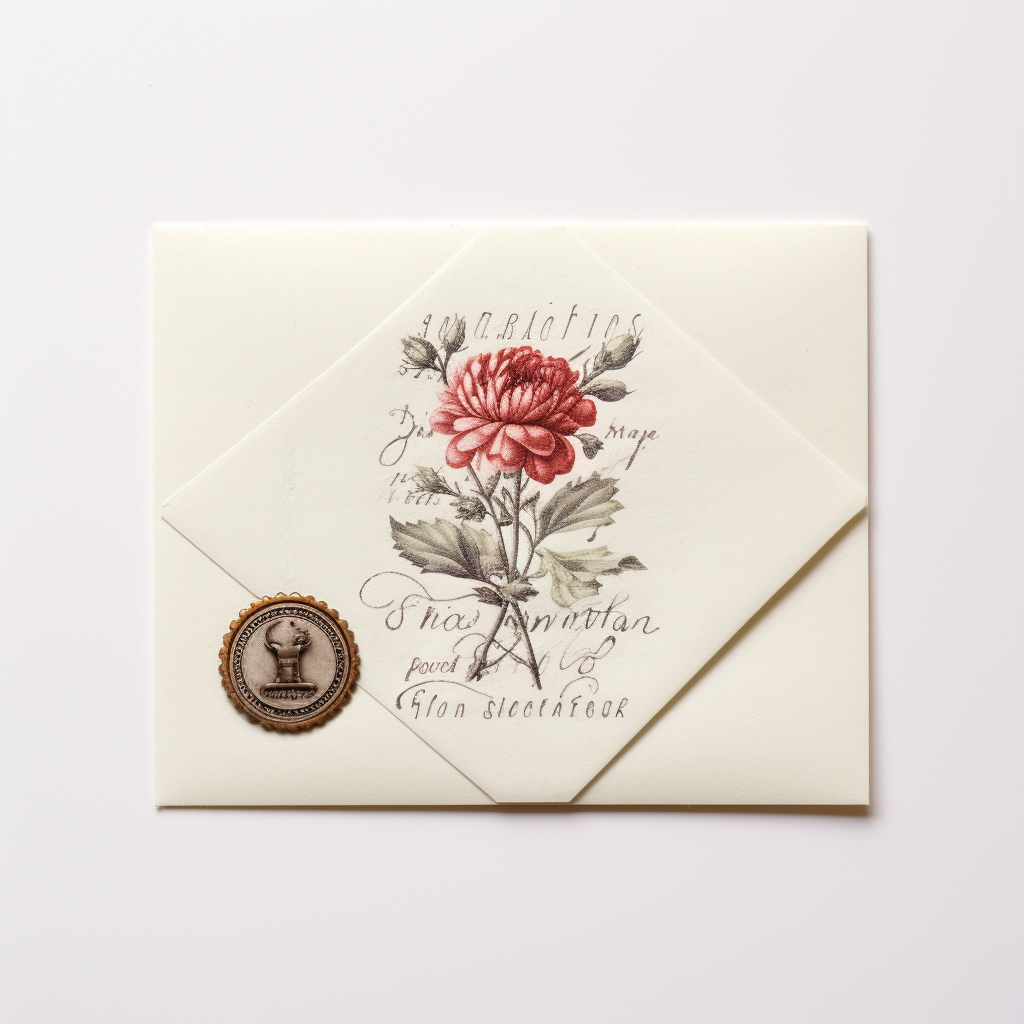 Realistic envelope stamp on white background