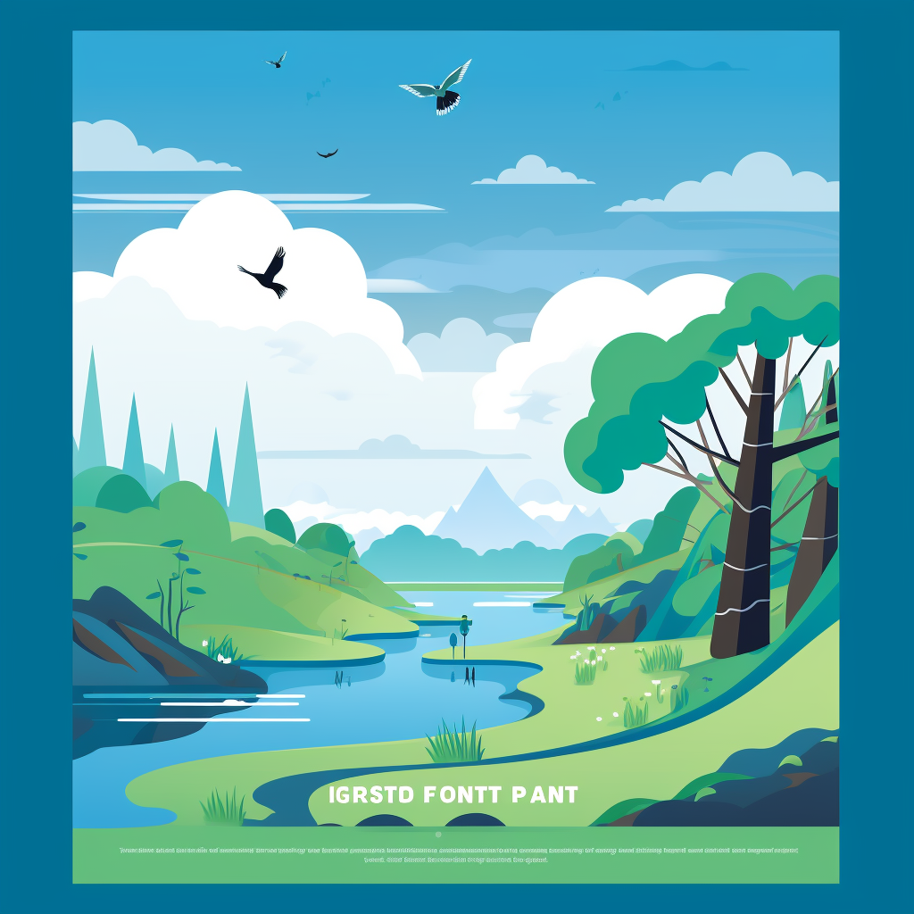 Beautiful environmental protection poster illustration