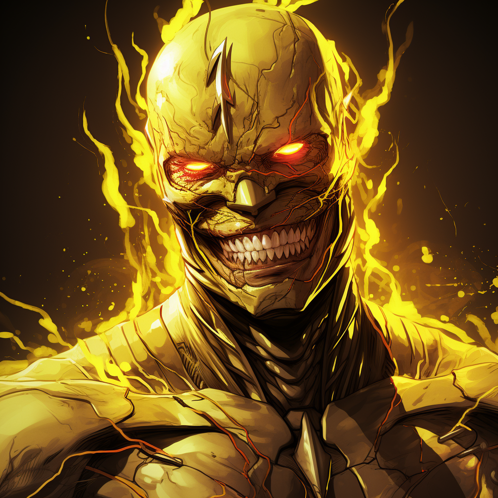 Eobard Thawne Reverse Flash smiling crazily