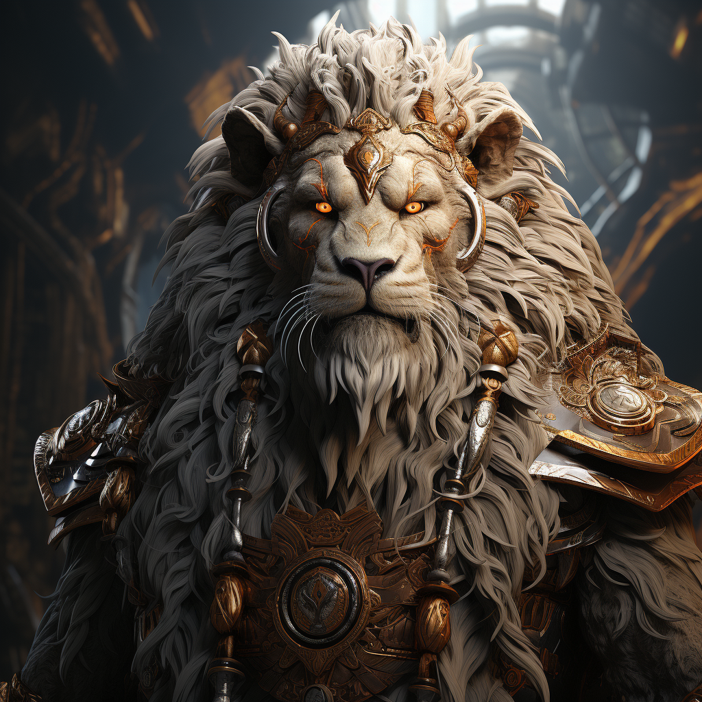 Epic Lion Warrior Fantasy Art