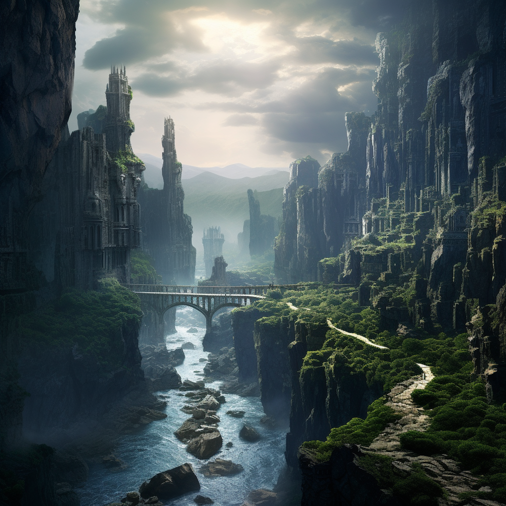 Dramatic Epic Locations in D+D Fantasy World