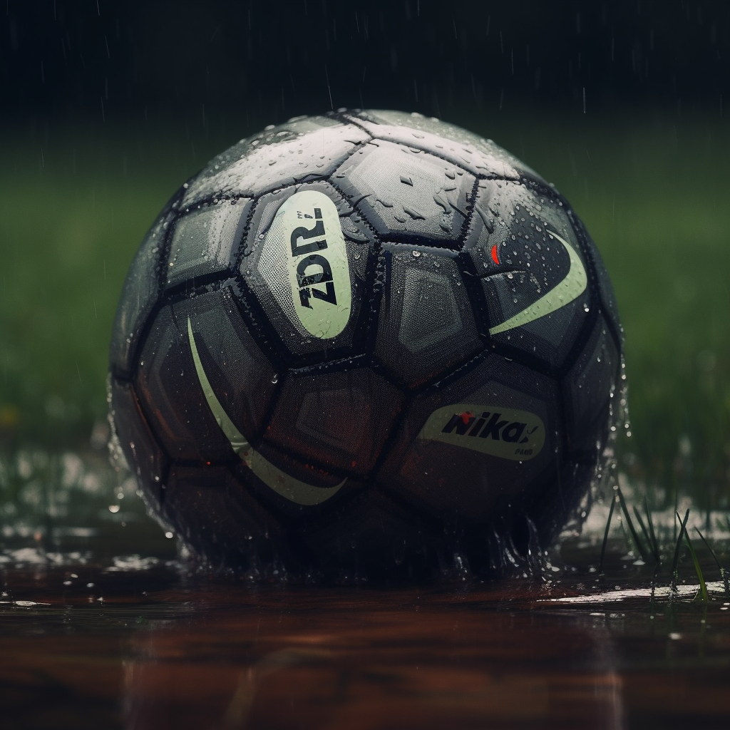 Nike Soccer Ball with Wet Look