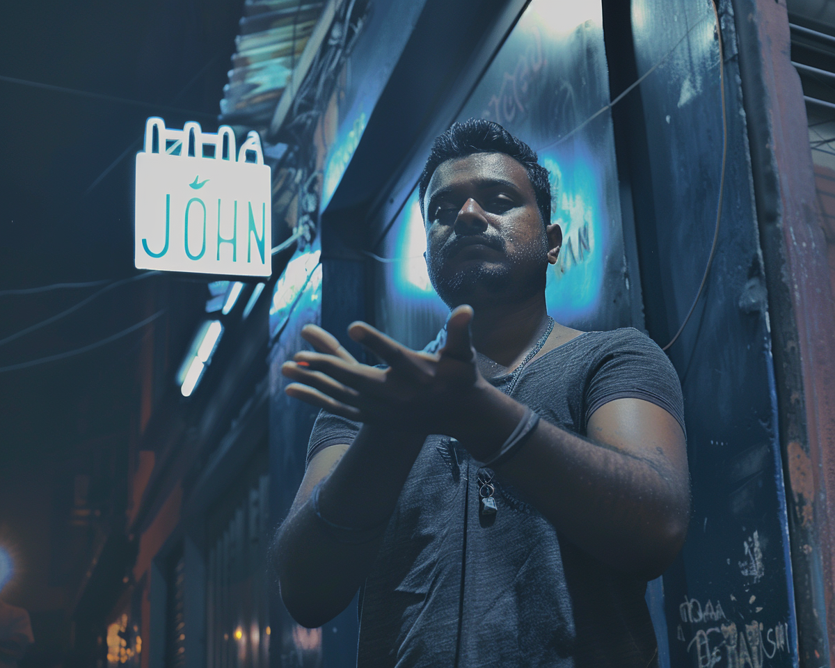 Malaysian Tamil Johorean at Roti John Stall