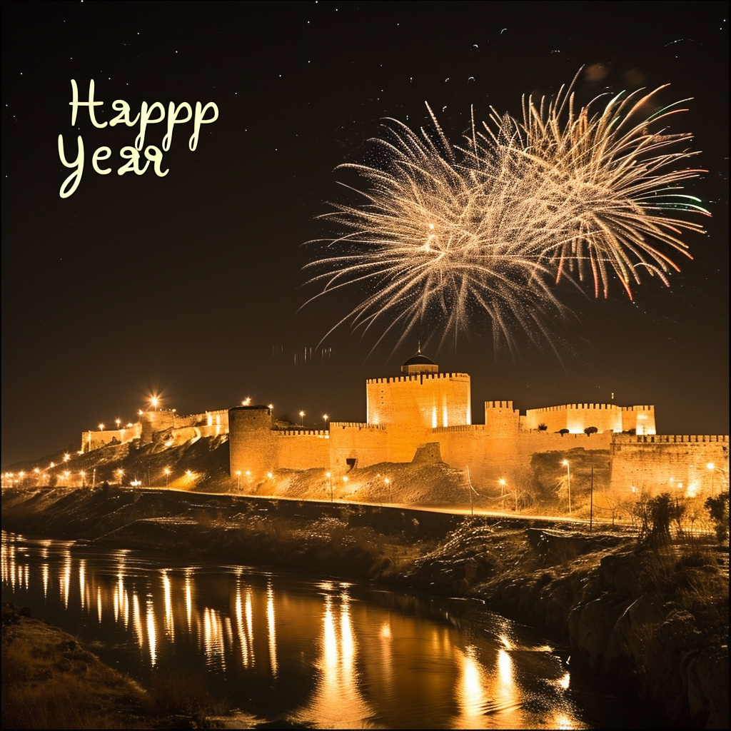 Happy New Year celebration at Erbil Citadel