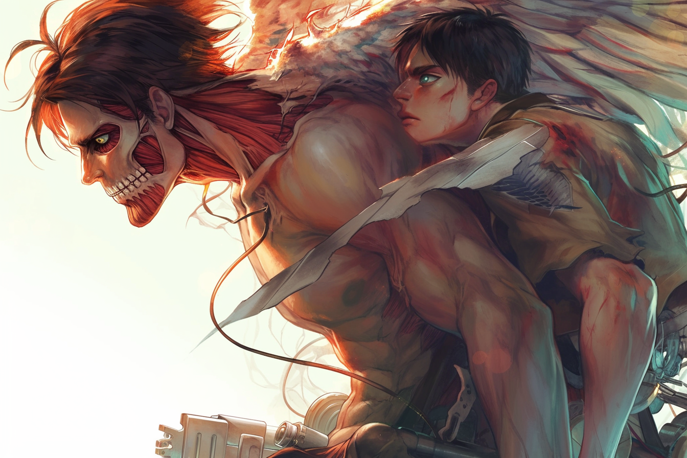 Eren Yeager Titan Transformation Art