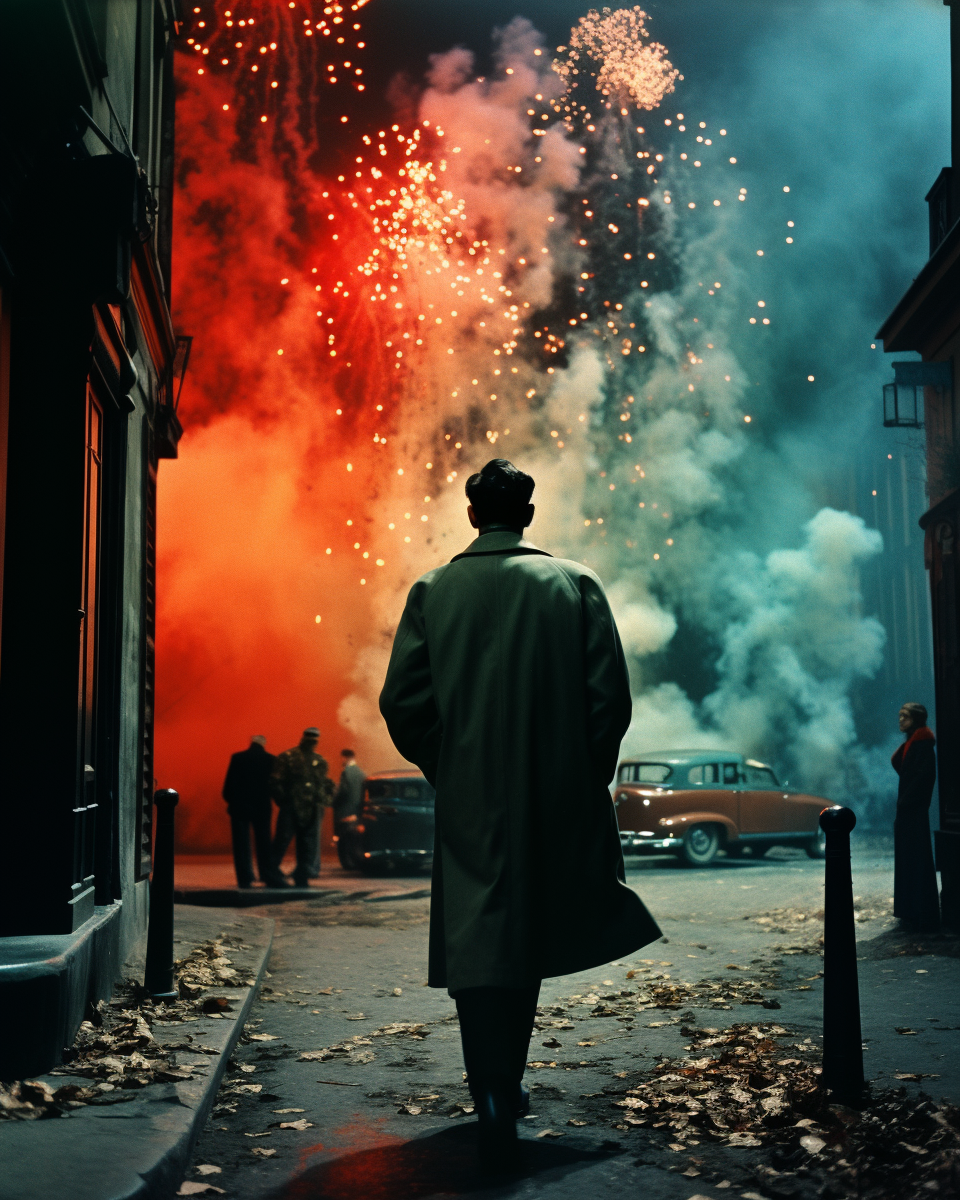 Erik Schliemann in vibrant Paris street scene