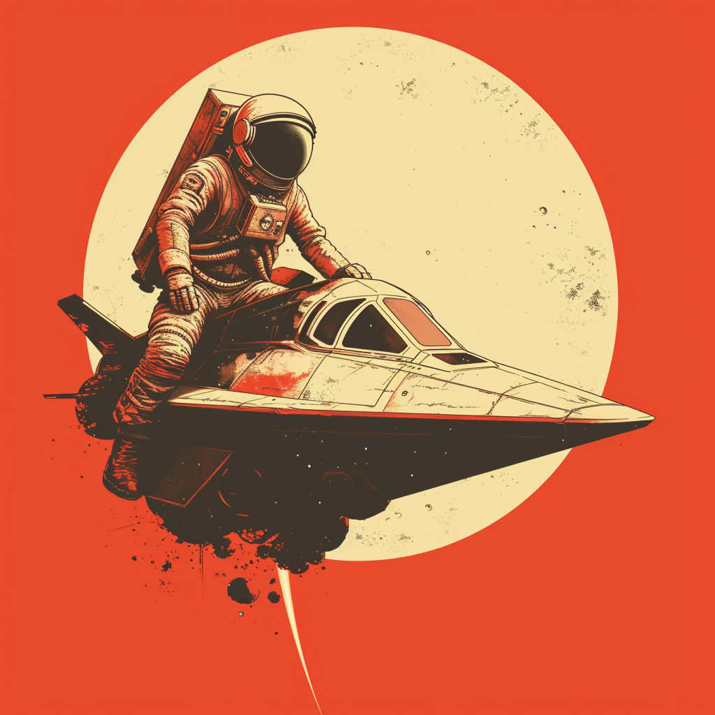 Retro spaceship astronaut error page