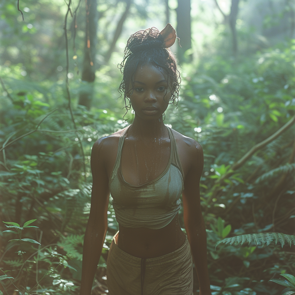 Eshu jogging with mystical fairy vibes