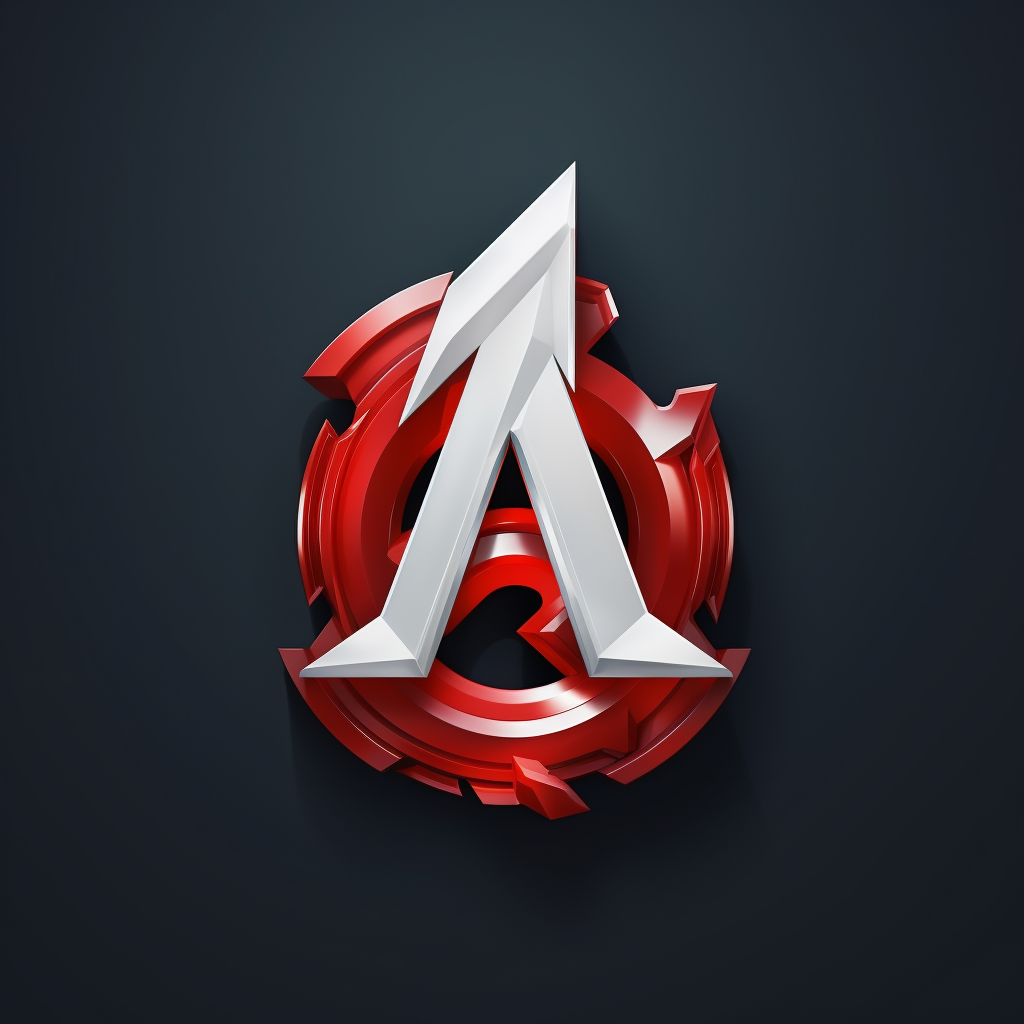 Unique 3D Letter A Esport Gaming Logo