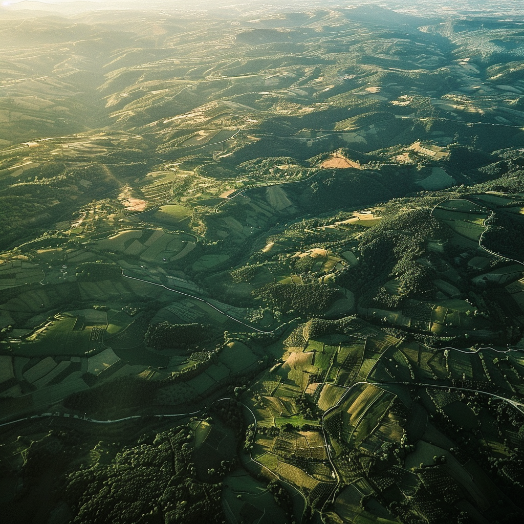 Europe Countryside Aerial View