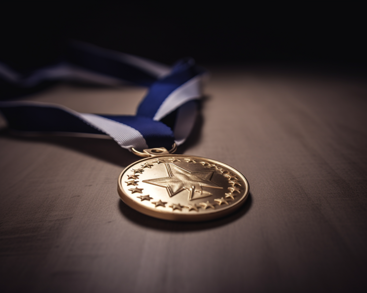 Golden European Champion Medal