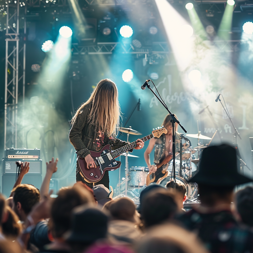 Band performing at summer festival