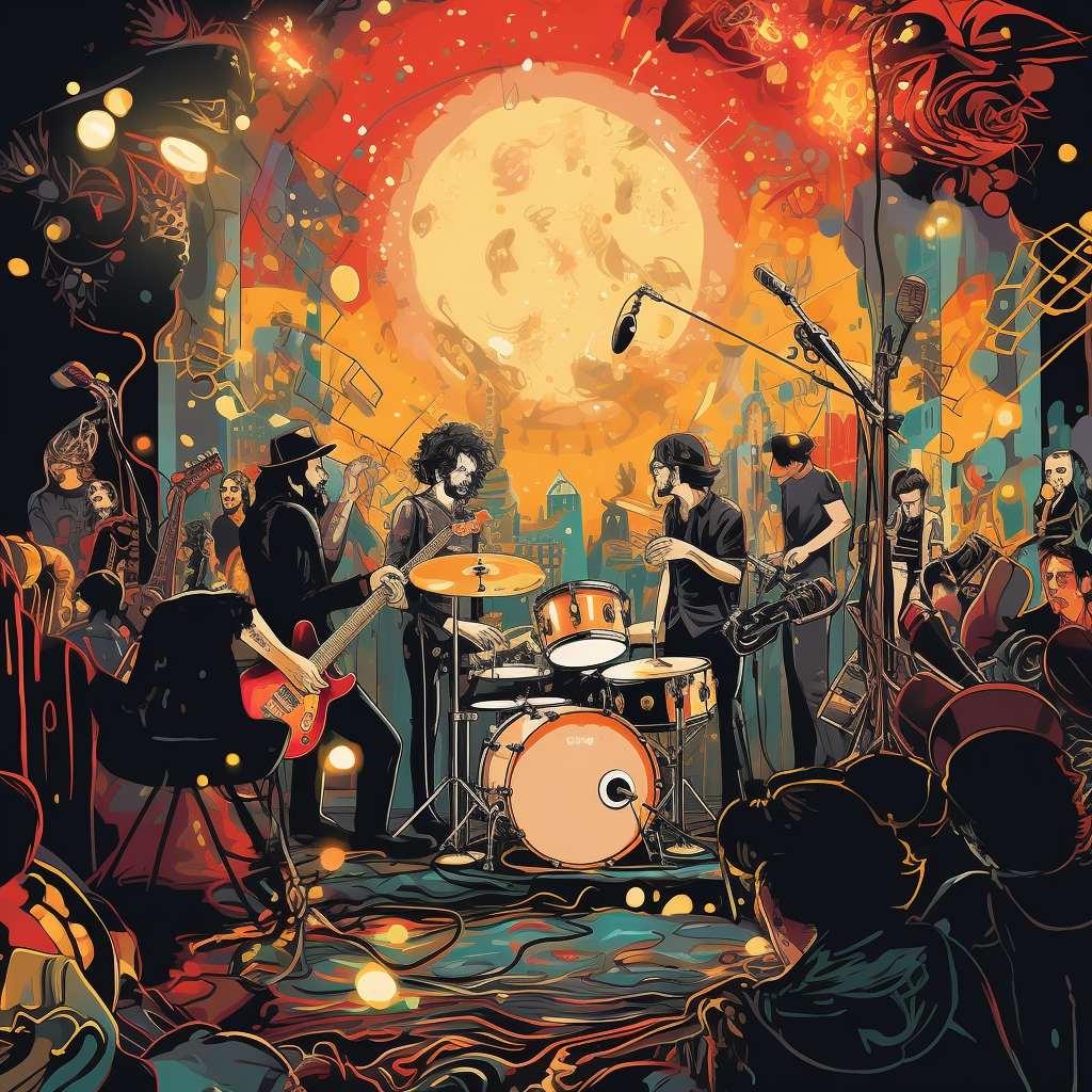 Band illustration for event poster