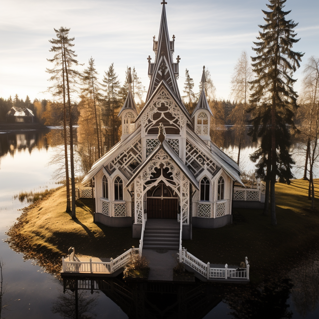 Beautiful Evijarvi Church in Ostrobothnia