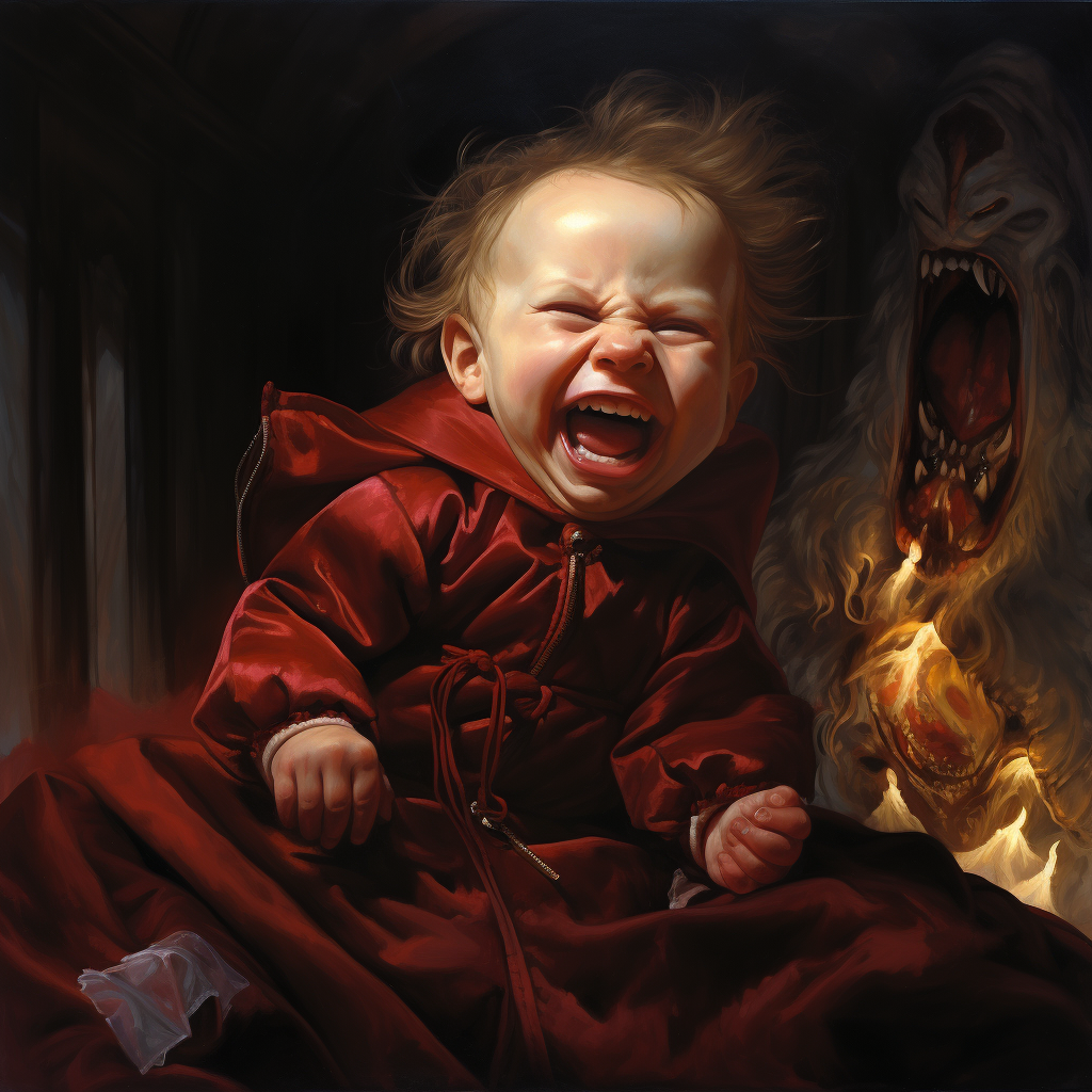 Disturbing baby laughing demonically