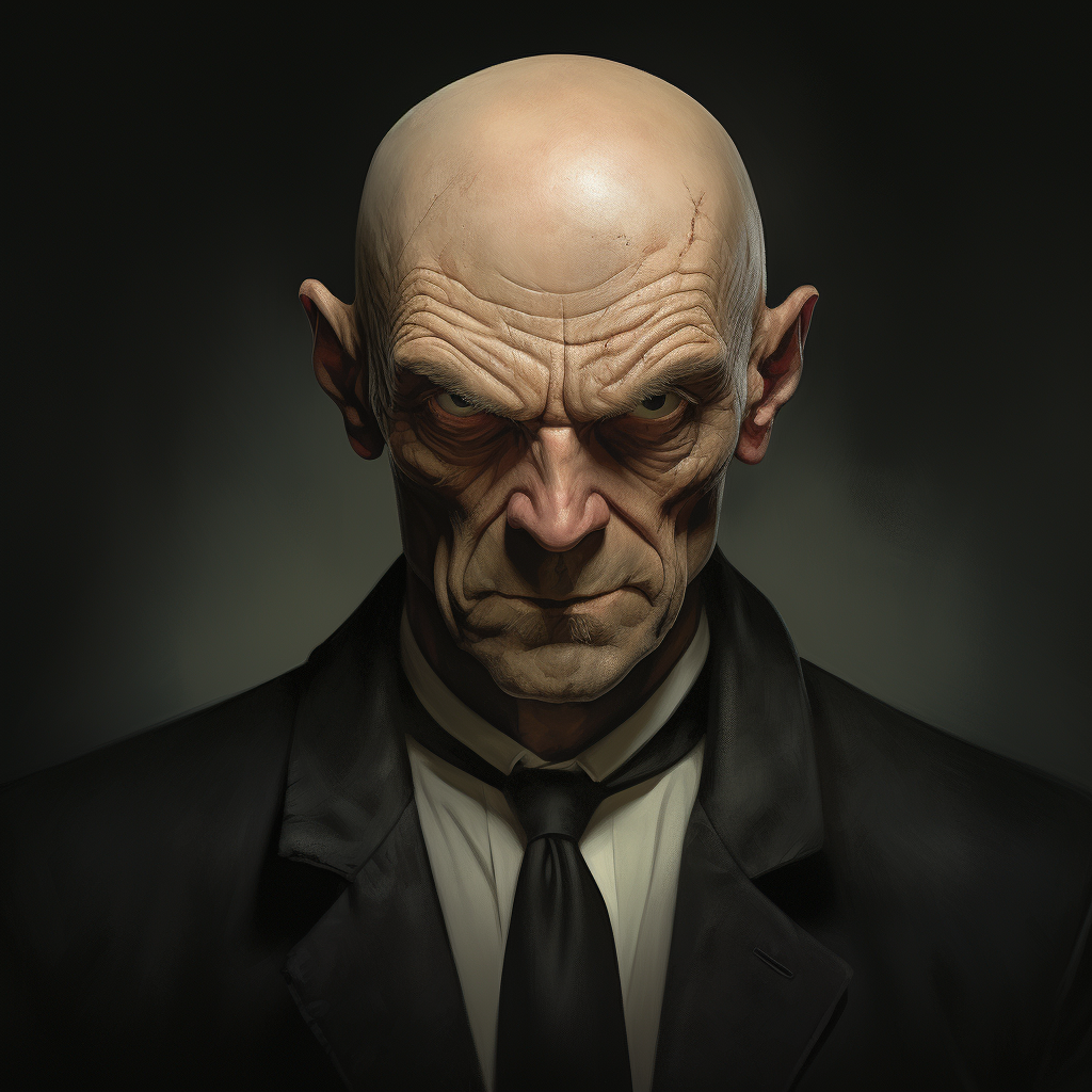 Evil Martin Character in Photorealistic Style