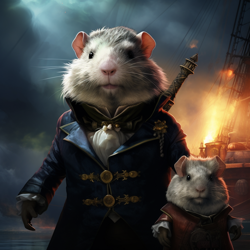 Evil Villain Genius Guinea Pig Image