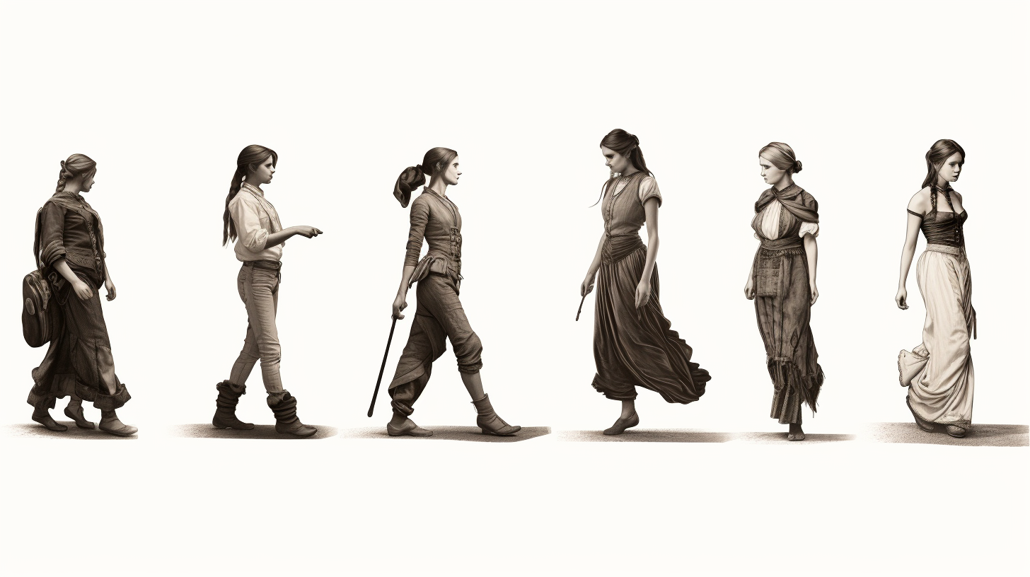 Evolution of Human Women Figures