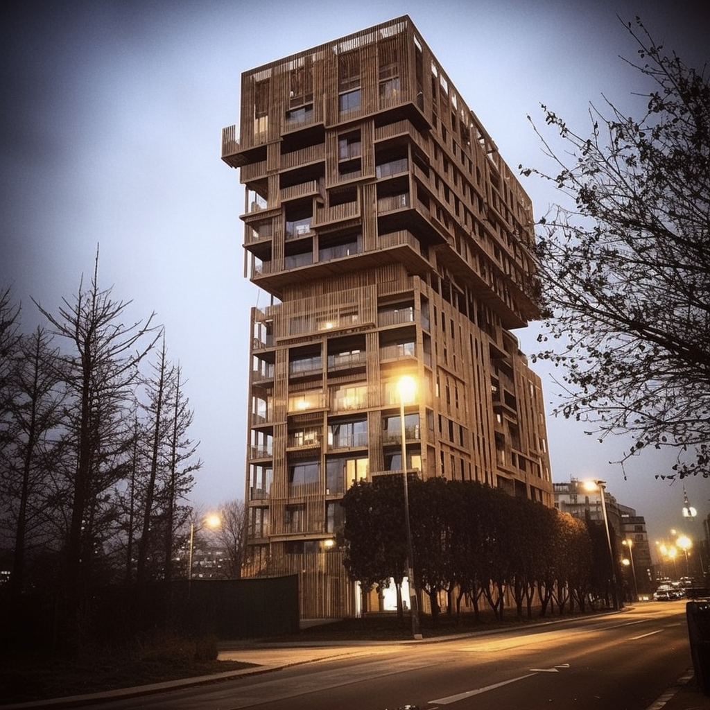 Excentric Wooden Structure in Belleville Paris