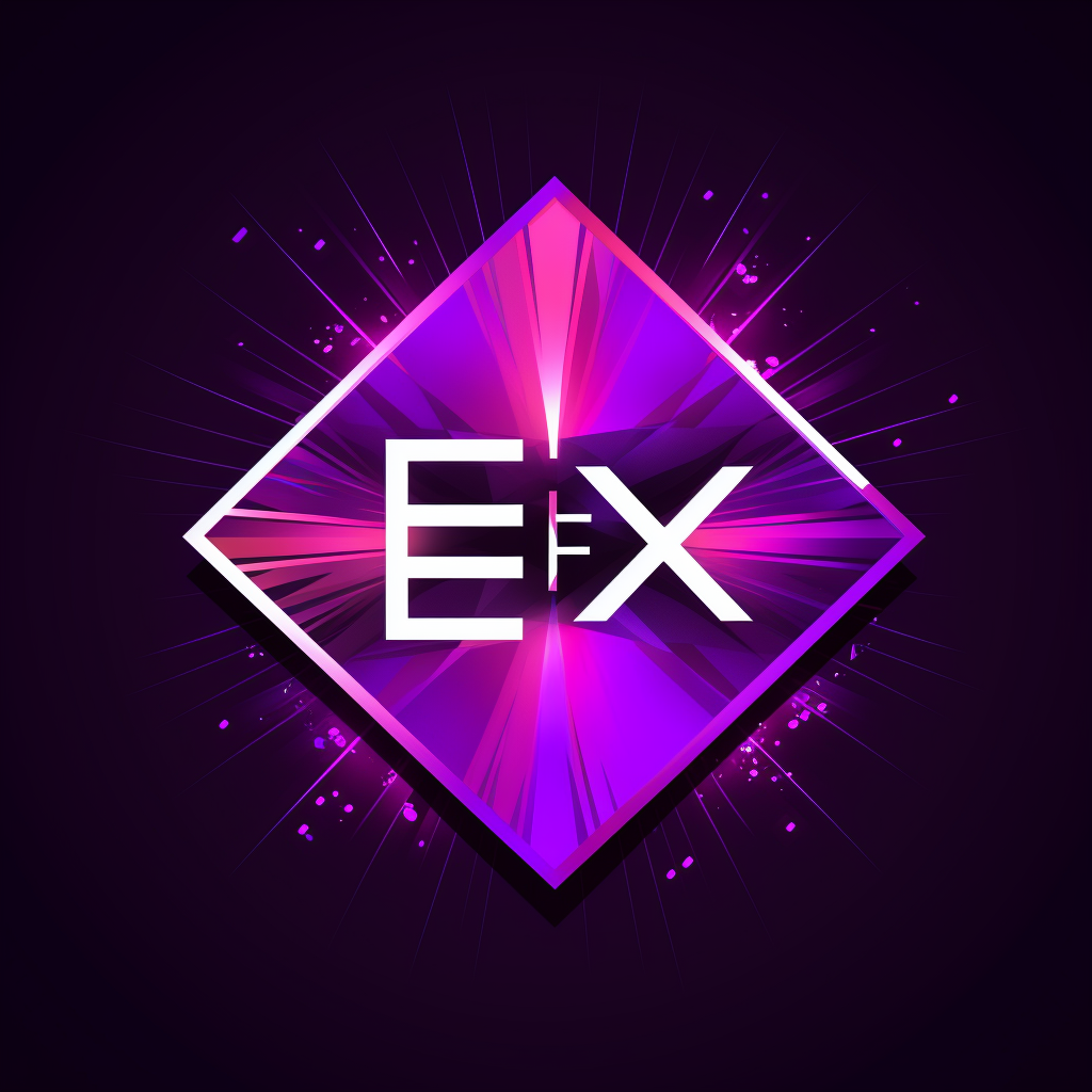 Minimalistic purple emblem of EXF Gaming Team