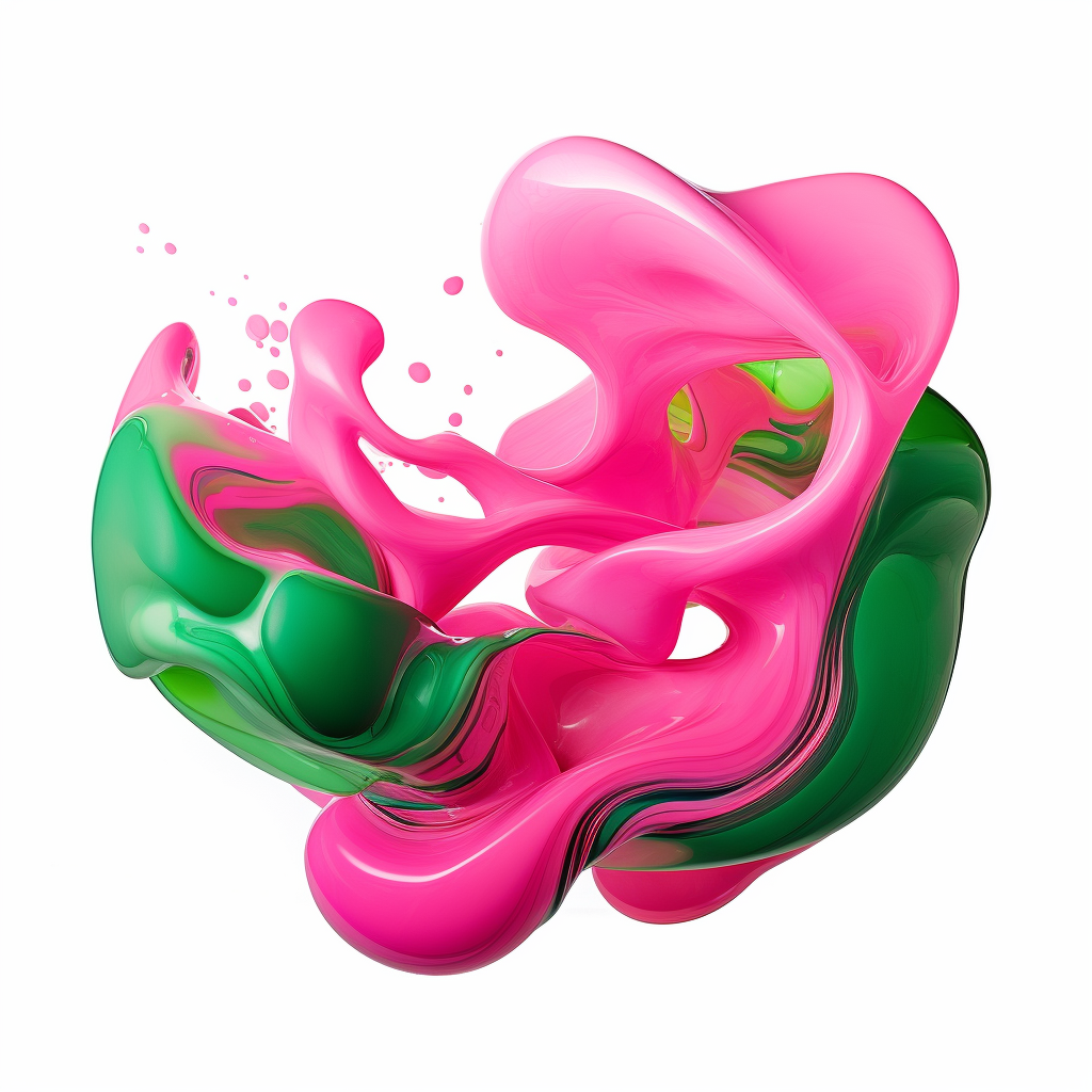 Illustration of expanding hot pink abstract