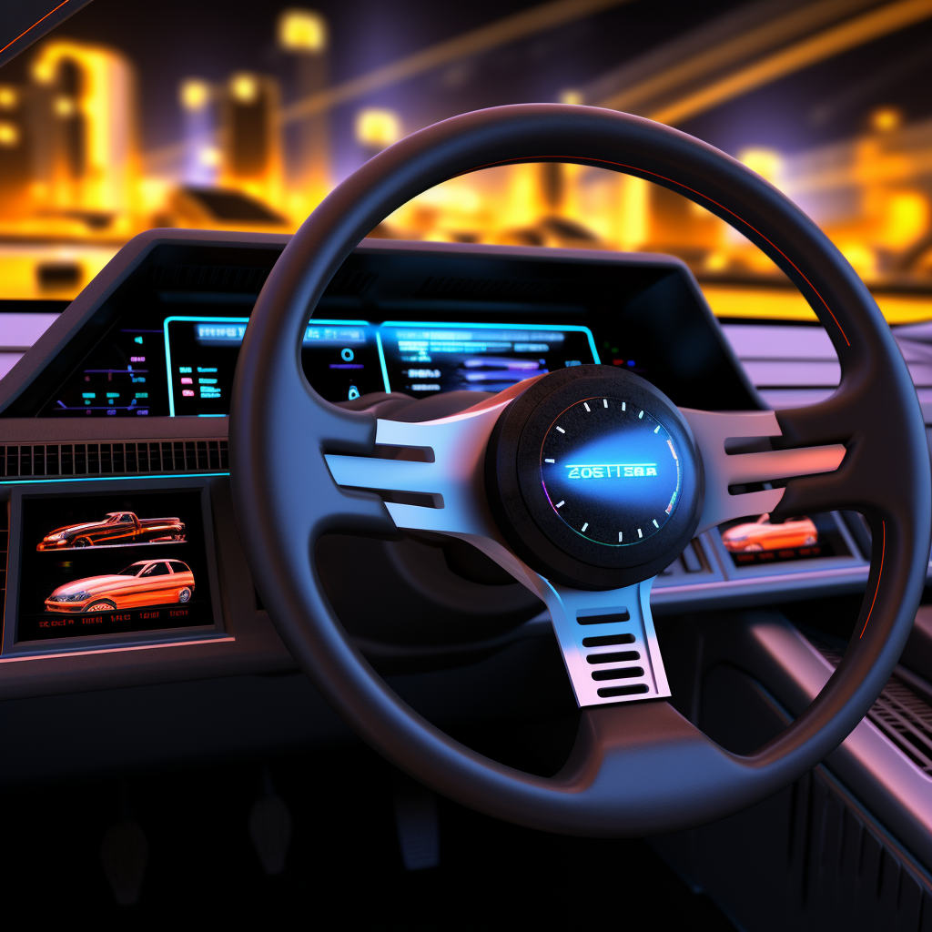 futuristic driving experience touchscreen interface