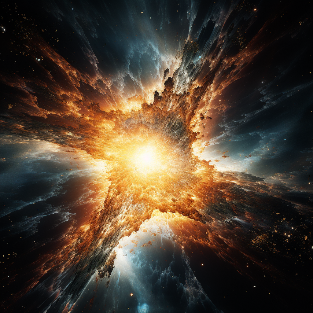 Cinematic image of exploding star