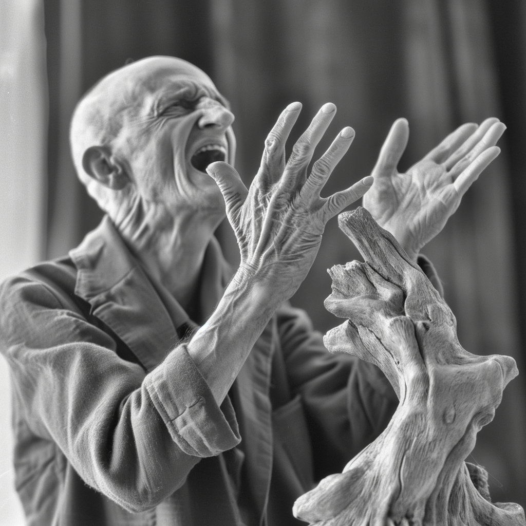 Intense Emotional Expression in Surrealistic Sculptural Gestures