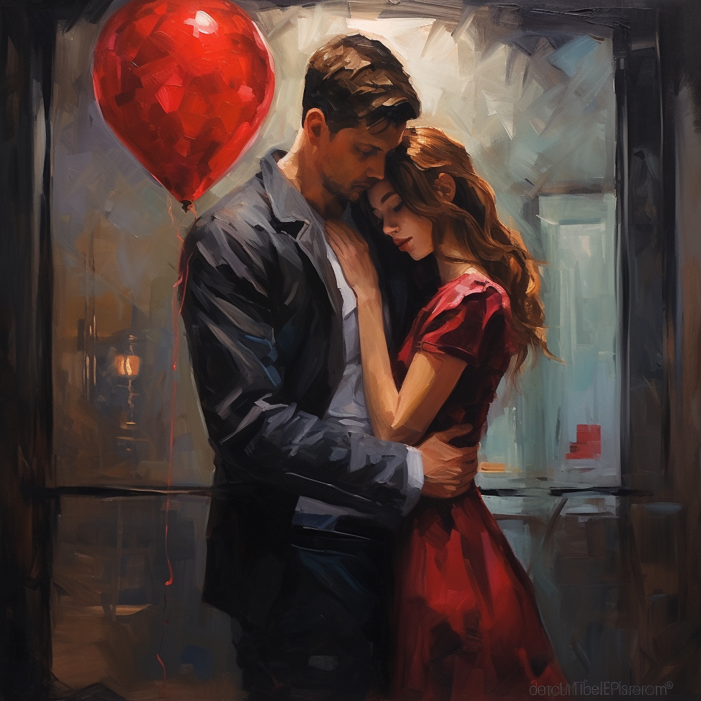 Oil Painting of Long Term Love